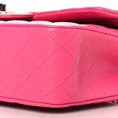 Chanel Caviar Quilted Medium Double Flap Pink 8 of 9