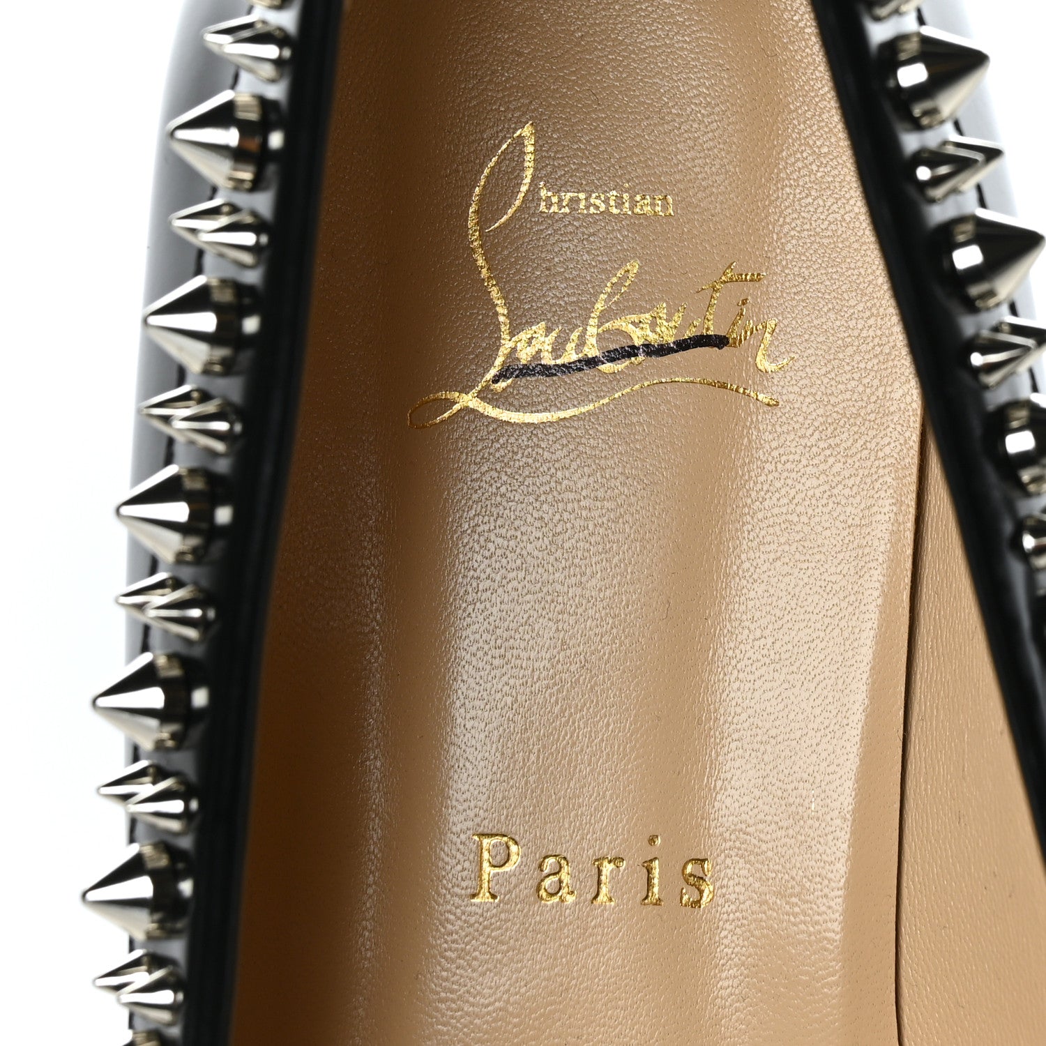 Christian Louboutin Patent Calfskin Spikes Mattia Loafers 40 Black 6 of 7