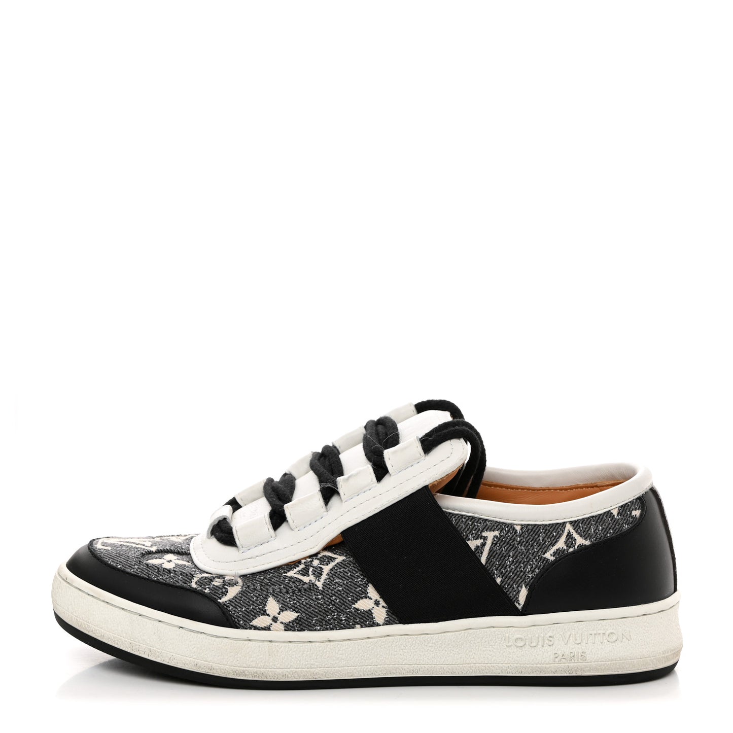 Denim Monogram Lous Sneakers 37.5 Gray