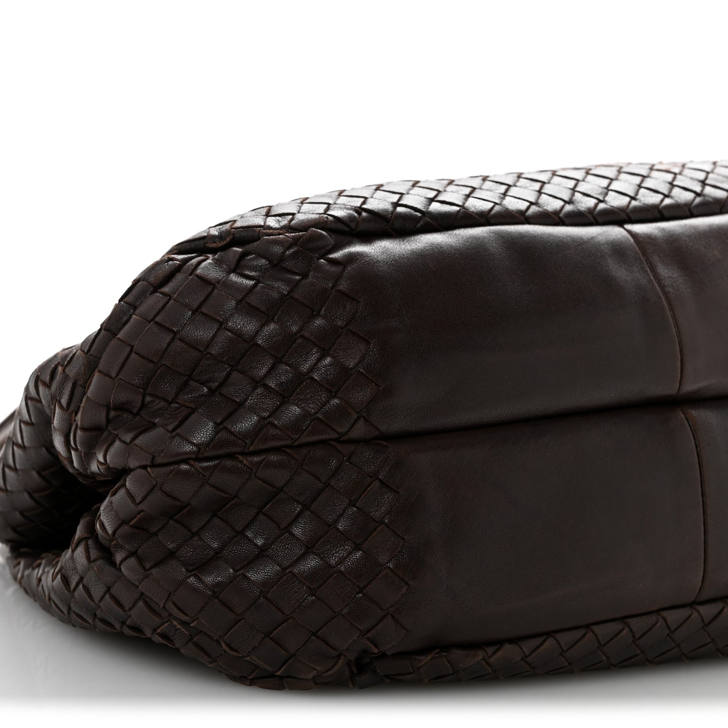 Nappa Intrecciato Medium Campana Hobo Ebano