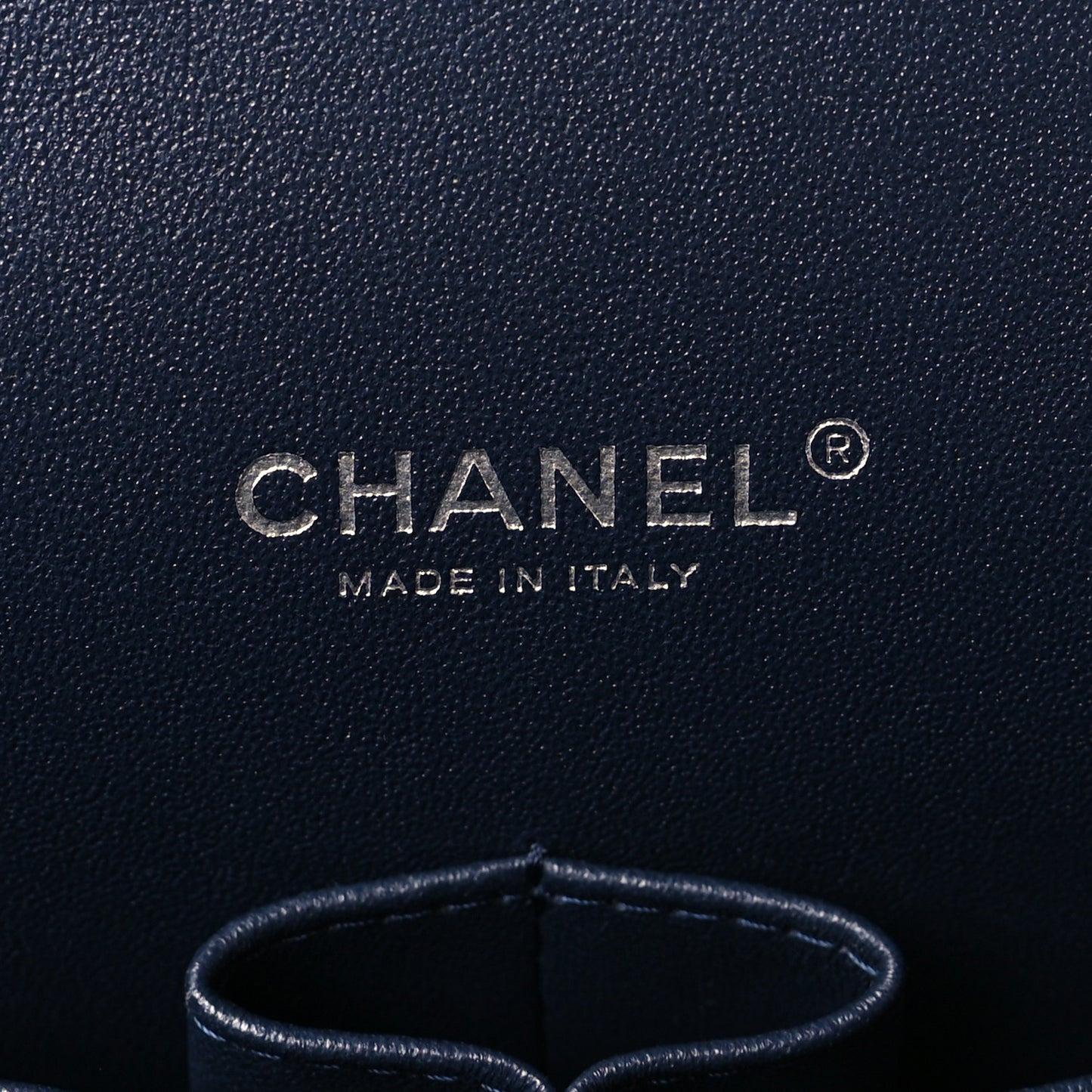 Caviar Quilted Maxi Double Flap Navy Blue
