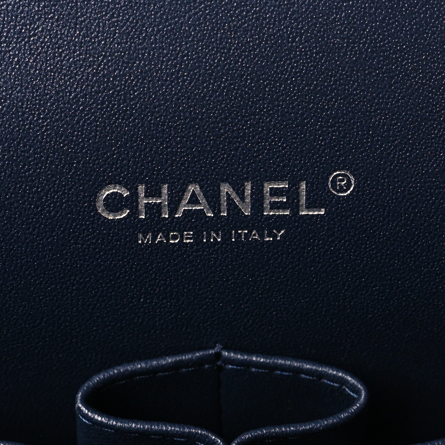 Chanel Caviar Quilted Maxi Double Flap Navy Blue 6 of 9