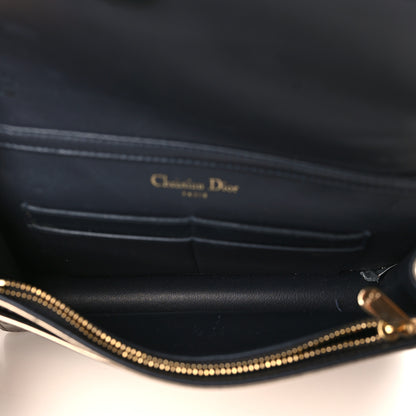 Christian Dior Metallic Patent Micro-Cannage Diorama Wallet on Chain Pouch Gold 5 of 10