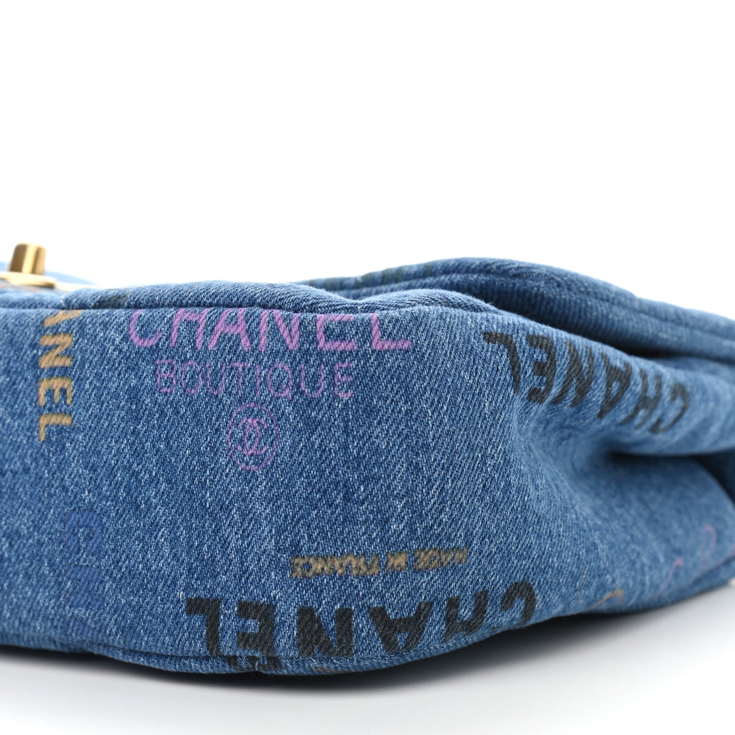 Denim Quilted Denim Large Mood Flap Blue Multicolor