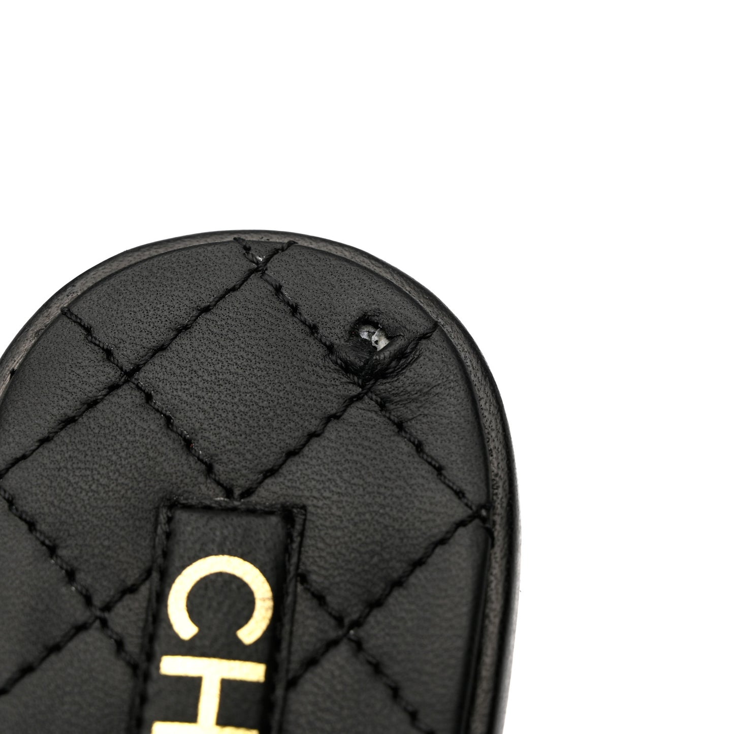 Lambskin Quilted CC Turnlock Sandals 38 Black