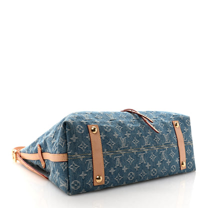Louis Vuitton Monogram Denim CarryAll MM Blue 5 of 13