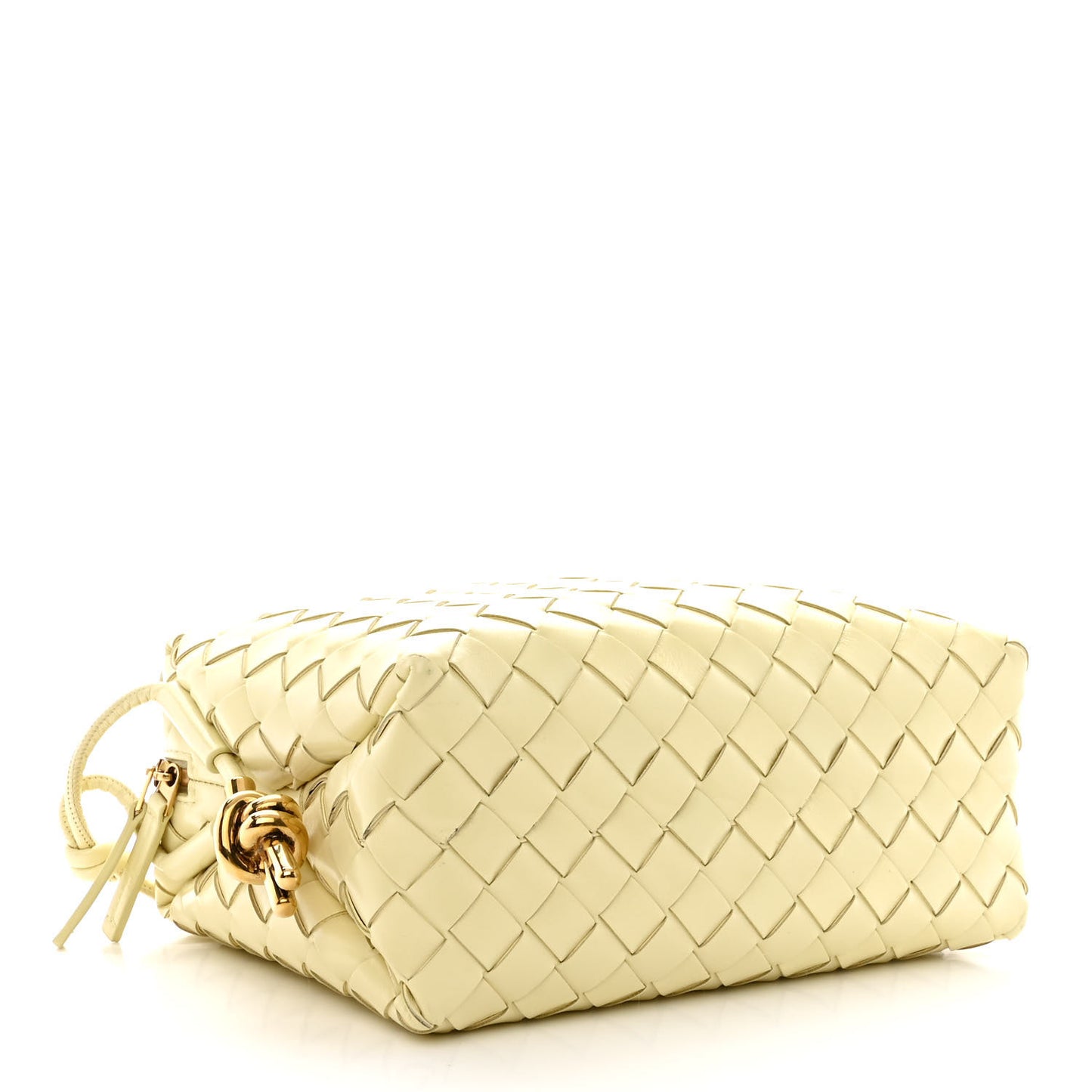 Nappa Intrecciato Metallic Knot Small Loop Crossbody Bag Ice Cream