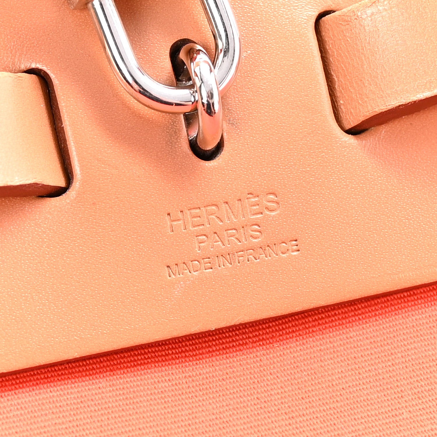Hermes Vache Hunter Toile Herbag Zip 31 PM Capucine Fauve 6 of 10