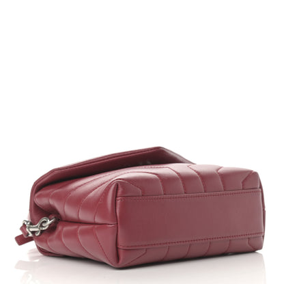 Saint Laurent Calfskin Y Quilted Monogram Toy Loulou Crossbody Bag Rouge 3 of 12