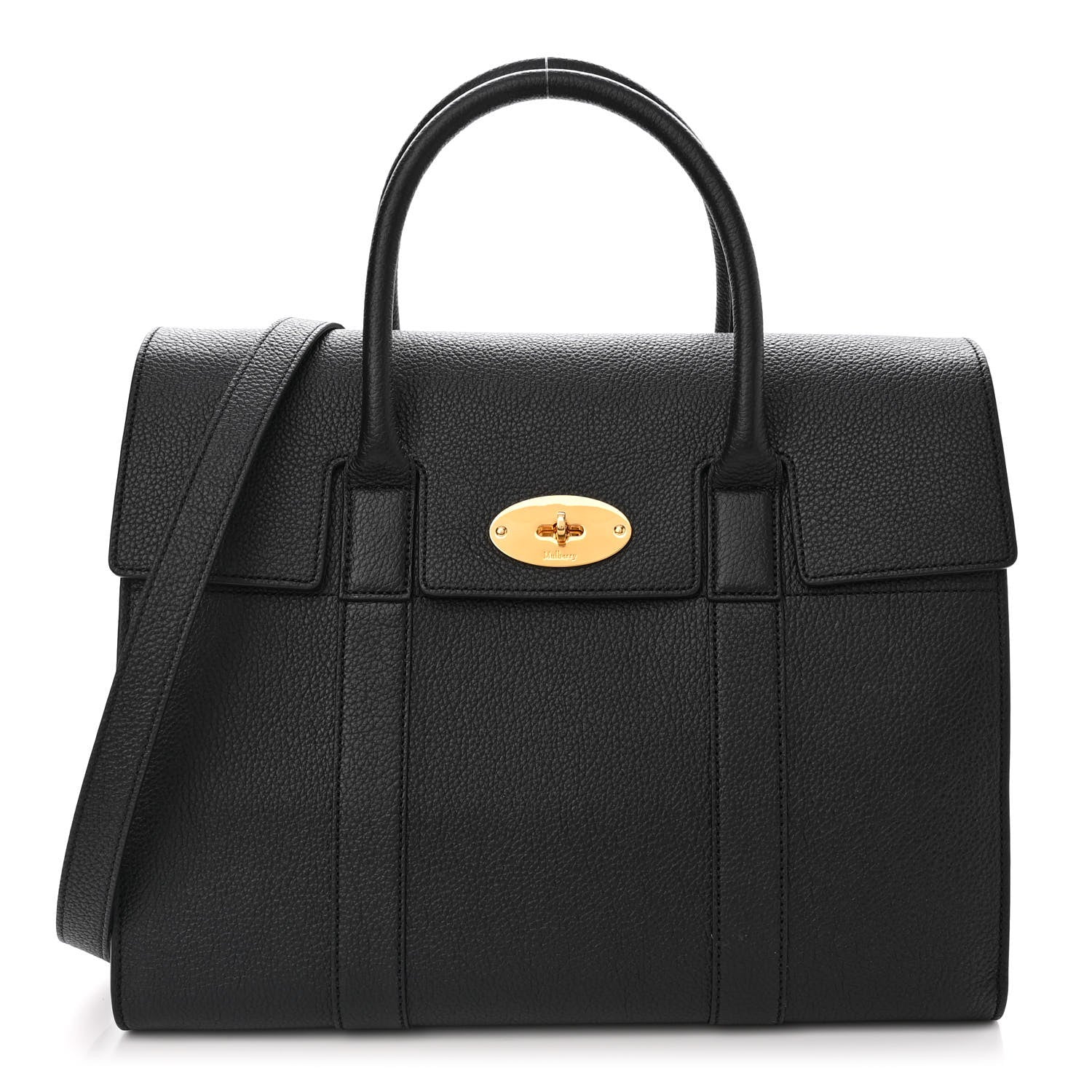Mulberry Classic Grain Calfskin New Bayswater Black 1 of 10
