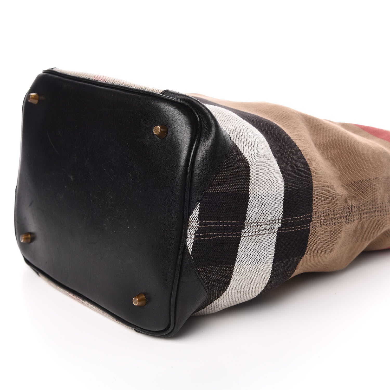 Burberry Canvas Mega Check Medium Ashby Hobo Black 11 of 12