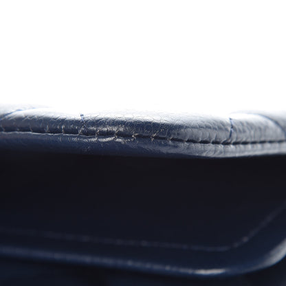 Chanel Caviar Quilted Jumbo Double Flap Navy Blue 19 of 20