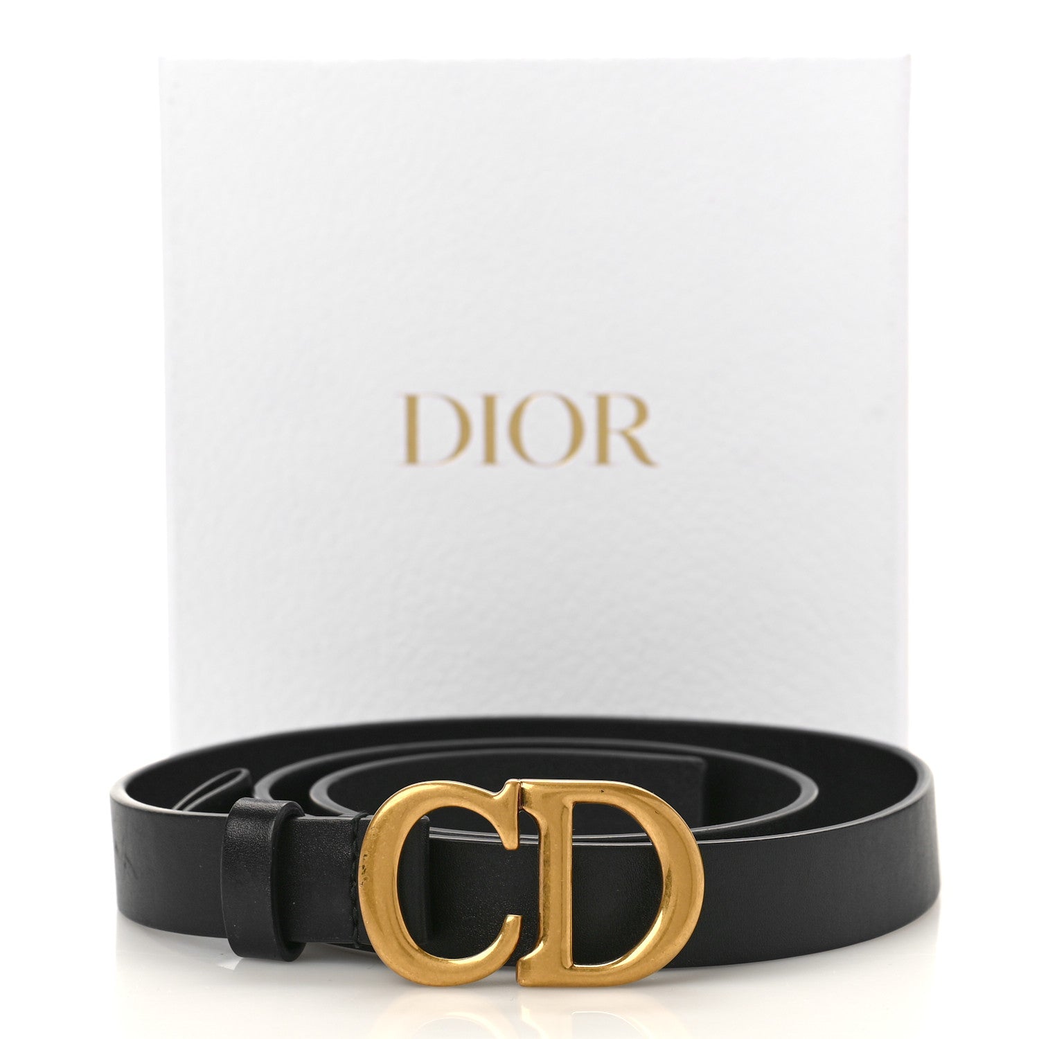 Christian Dior Calfskin Saddle Belt 75 30 Black 6 of 6