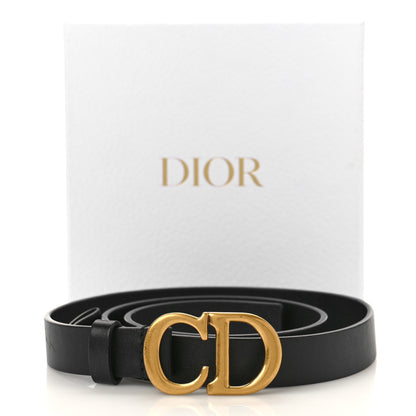 Christian Dior Calfskin Saddle Belt 75 30 Black 6 of 6
