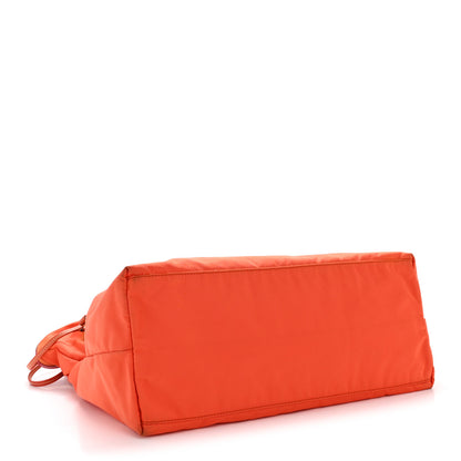 Prada Tessuto Nylon Saffiano Tote Papaya Ibisco 4 of 14
