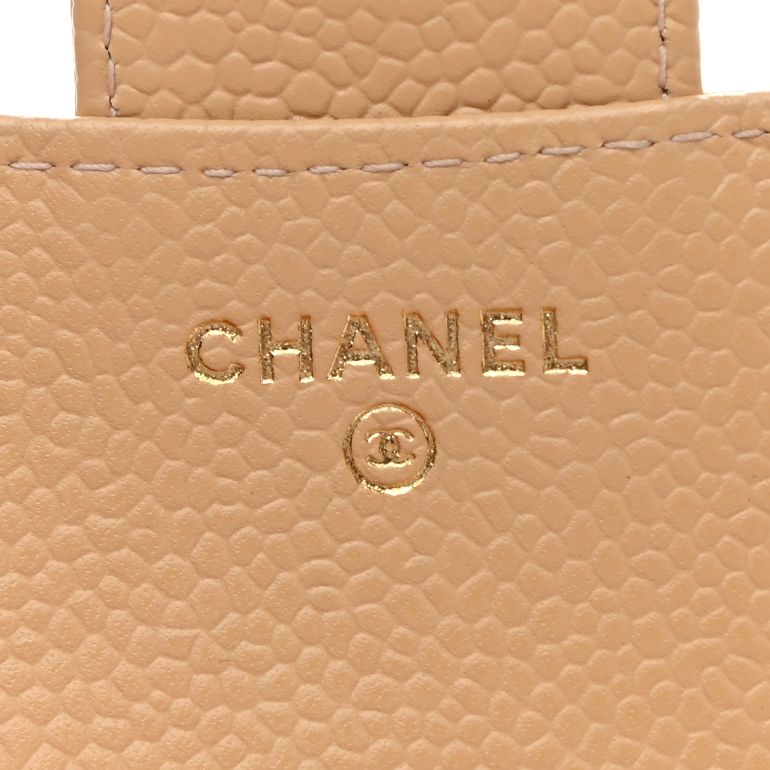 Chanel Caviar Quilted Compact Flap Wallet Beige 6 of 7