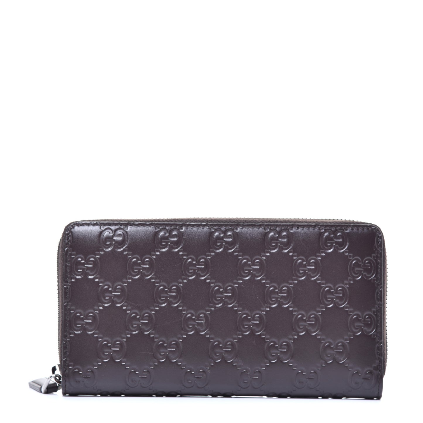 Guccissima Zip Around Wallet Dark Brown