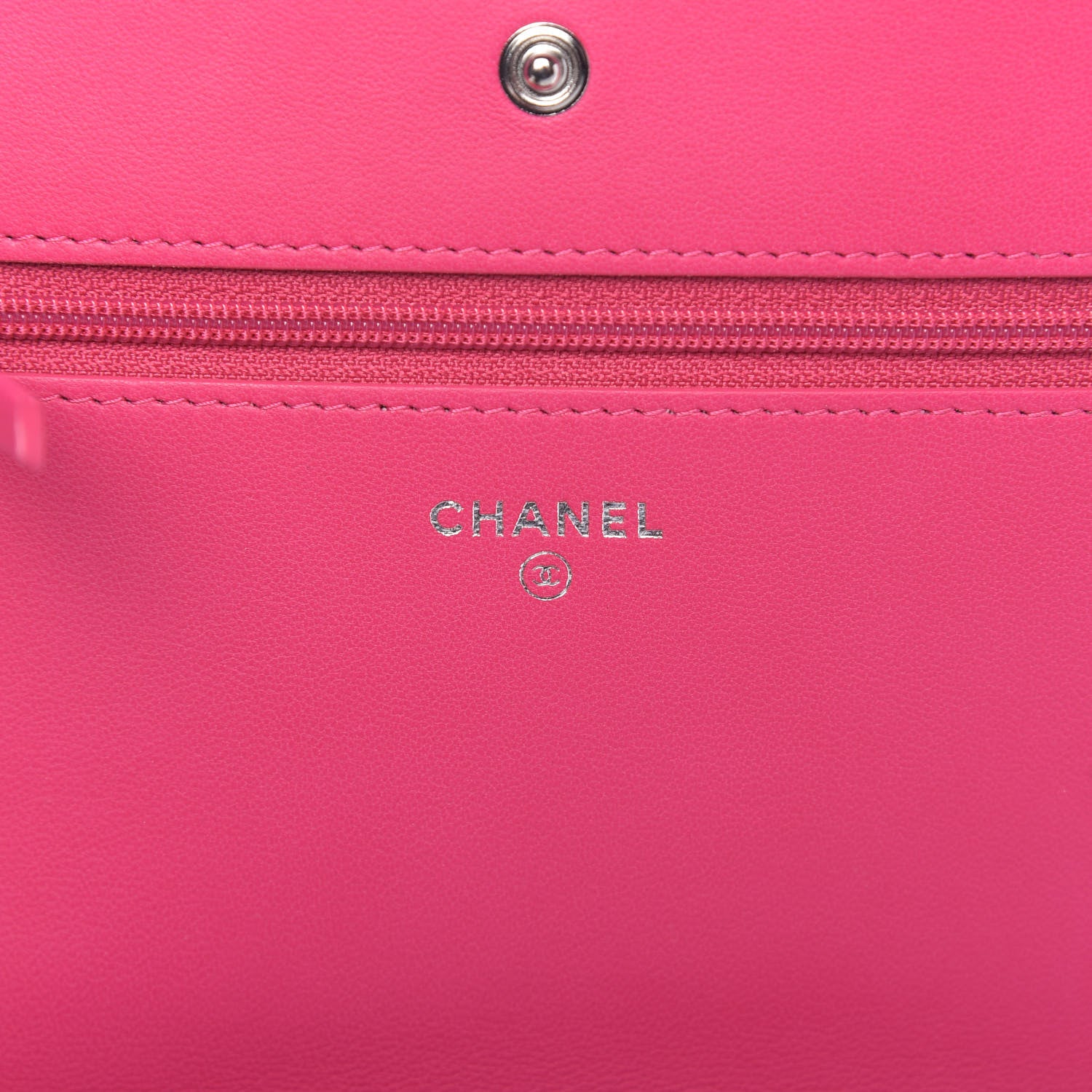 Chanel Lambskin Quilted Diamond CC Wallet On Chain WOC Pink 7 of 10
