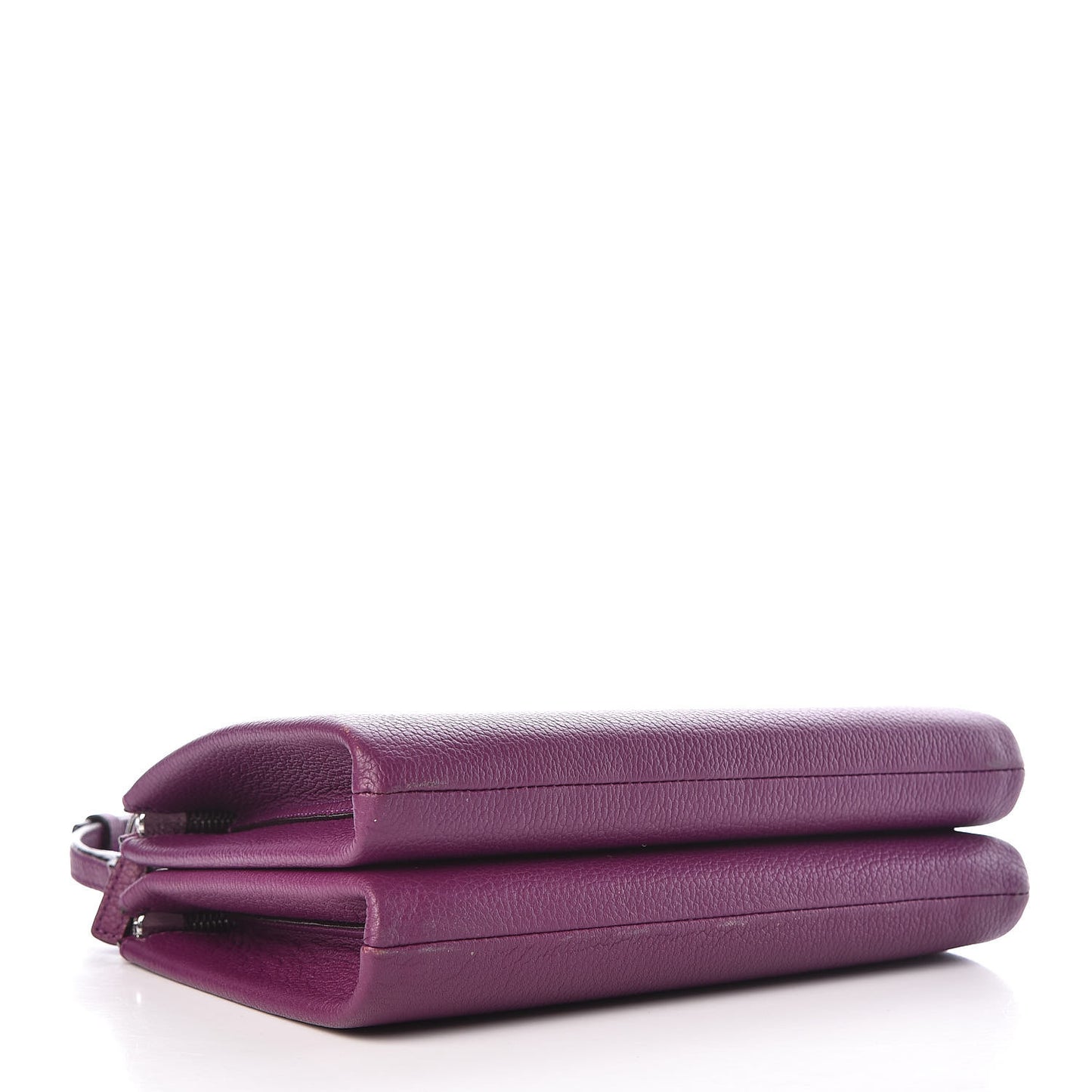 Grained Calfskin Milla Double Crossbody Bag Purple