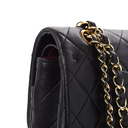 Chanel Lambskin Quilted Medium Double Flap Black 12 of 17