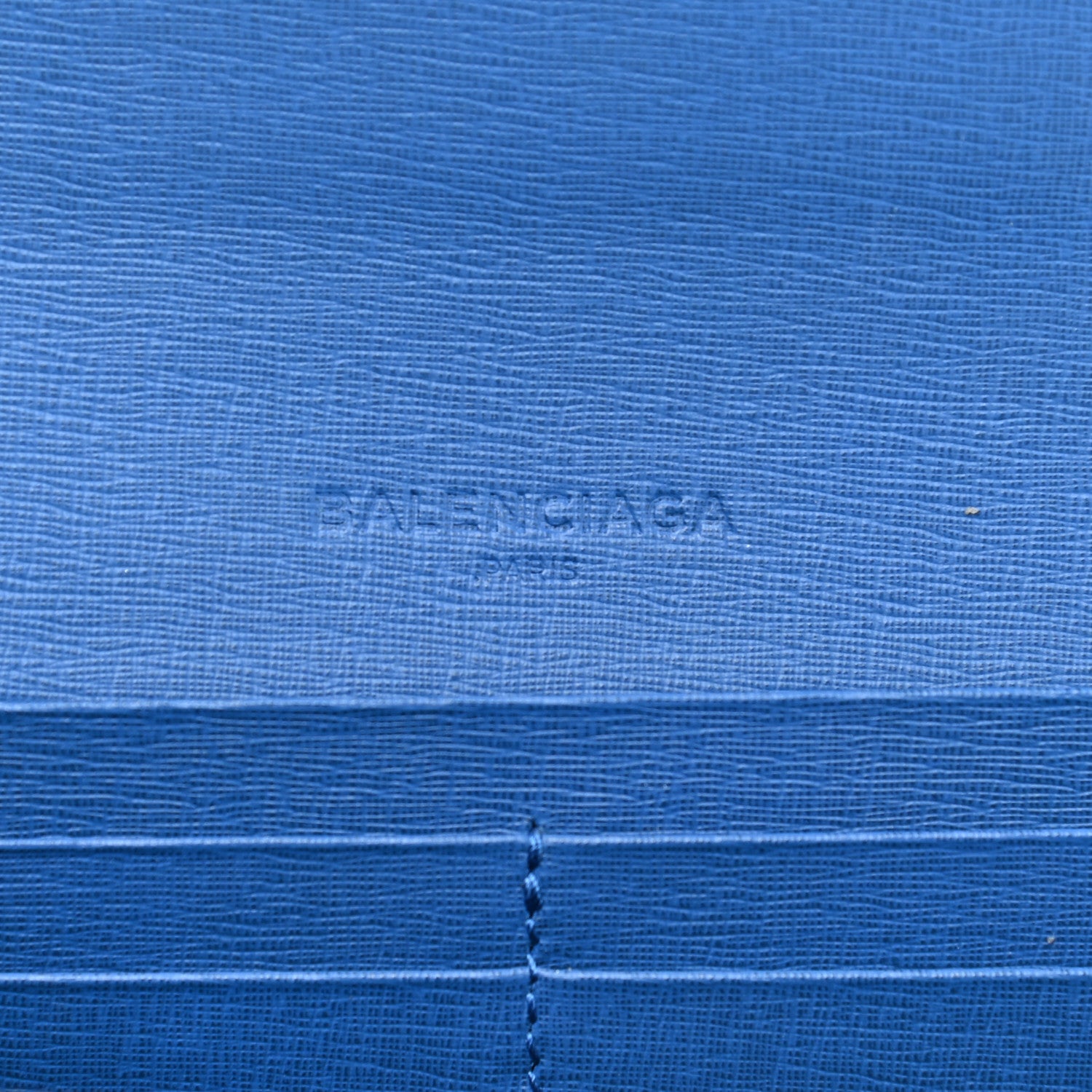 Balenciaga Striped Calfskin Essential Money Wallet Blue 7 of 8