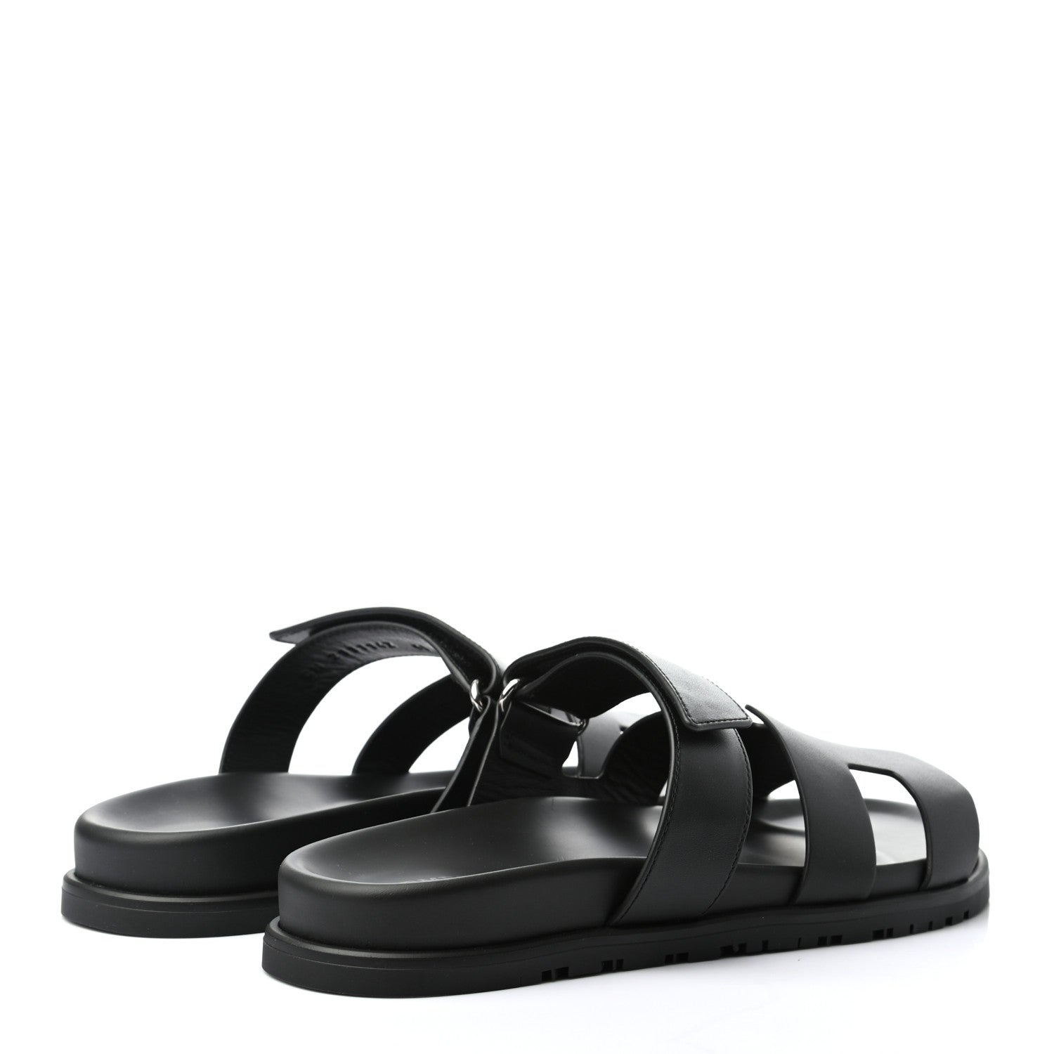 Hermes Calfskin Womens Chypre Sandals 40 Black 4 of 8