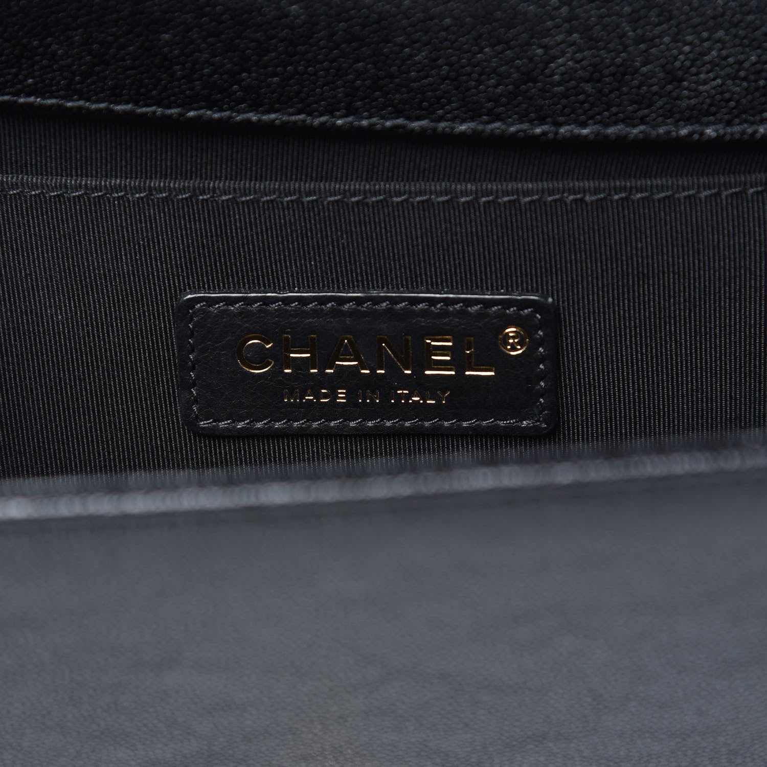 Chanel Caviar Chevron Quilted Medium Boy Flap Black 6 of 10