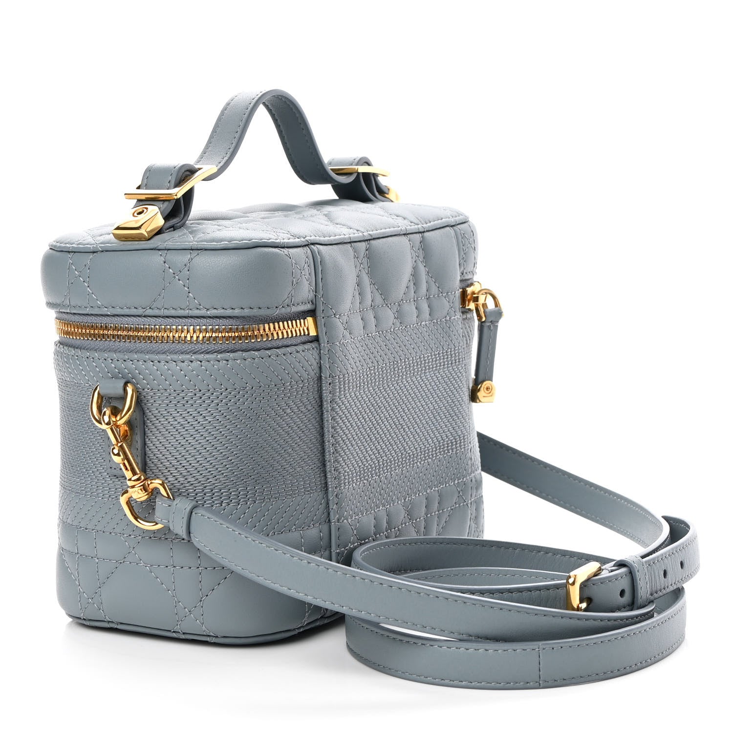 Christian Dior Lambskin Cannage Small Diortravel Vanity Case Cloud Blue 3 of 8