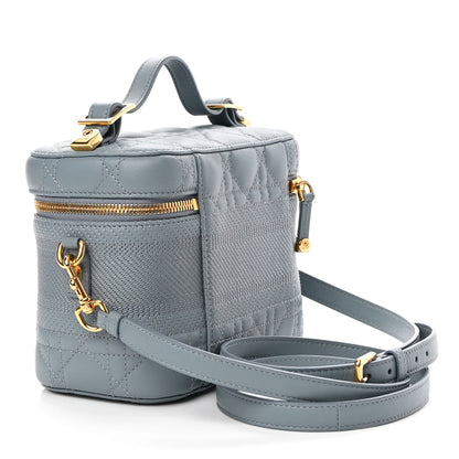 Christian Dior Lambskin Cannage Small Diortravel Vanity Case Cloud Blue 3 of 8