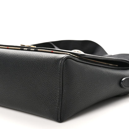 Burberry Grainy Calfskin Vintage Check Note Crossbody Bag Black 9 of 9