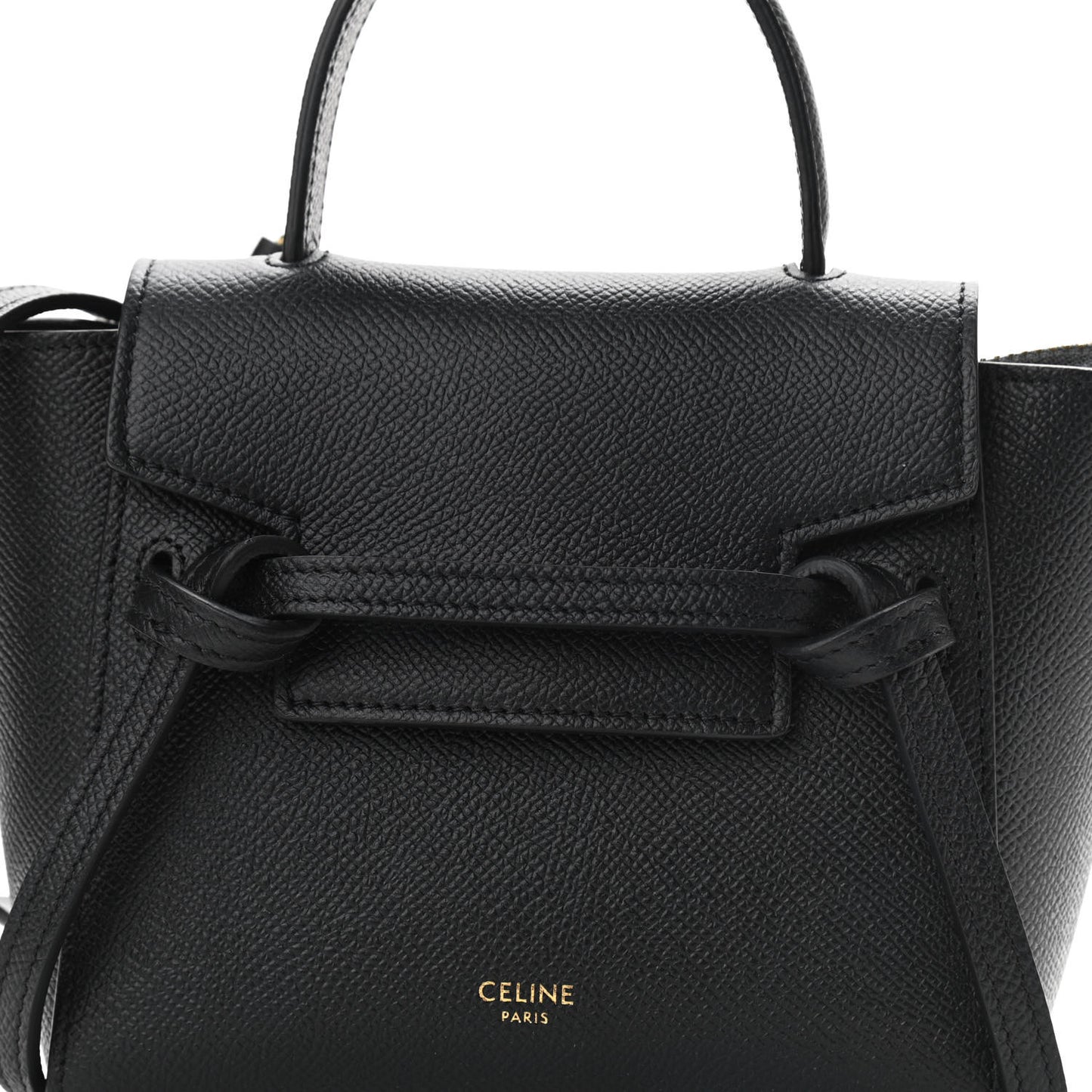 Grained Calfskin Pico Belt Bag Black