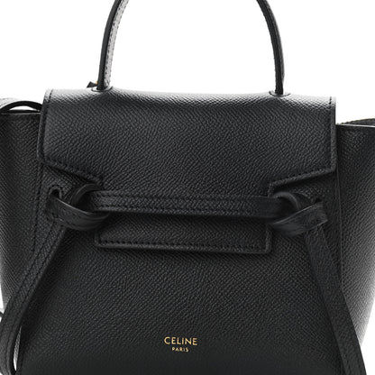 Celine Grained Calfskin Pico Belt Bag Black 7 of 9