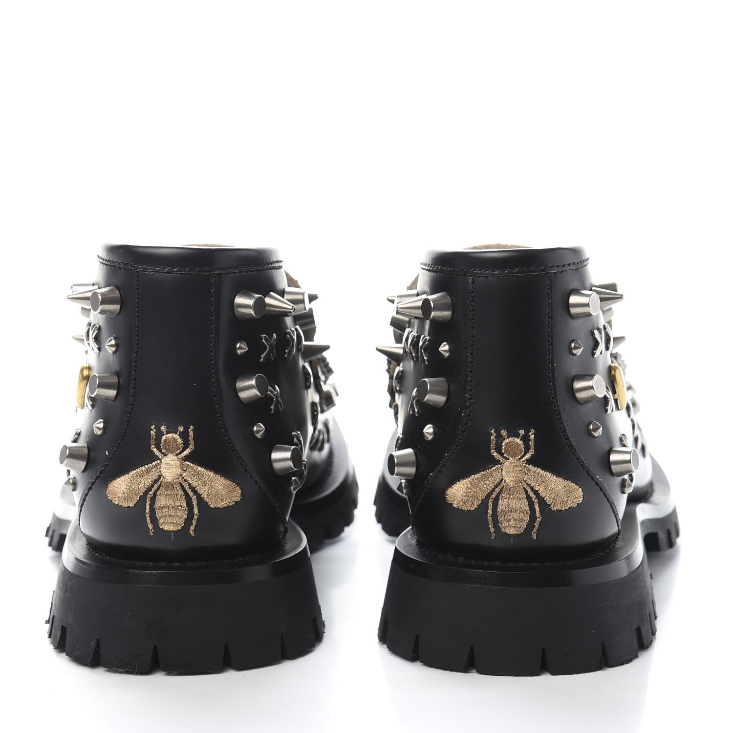 Gucci Cordovan Lux Studded Mens Harald Horsebit Ankle Boots 6 Black 5 of 9