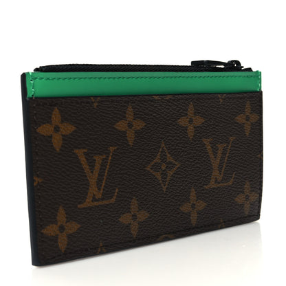 Louis Vuitton Monogram Taiga Coin Card Holder Green 3 of 9