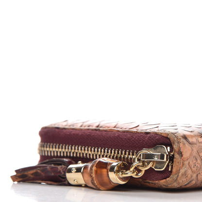 Gucci Python Bamboo Tassel Zip Around Wallet Multi 8 of 10