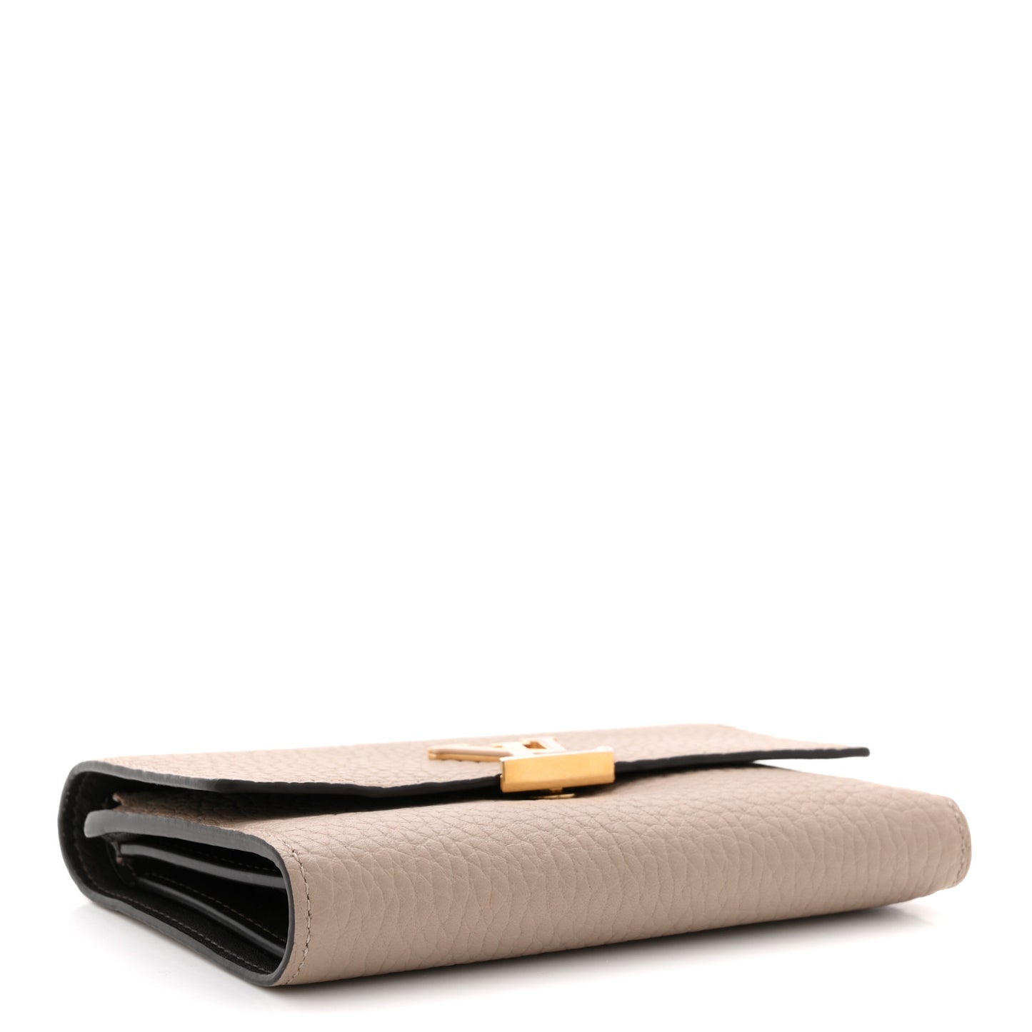 Taurillon Capucines Compact Wallet Galet