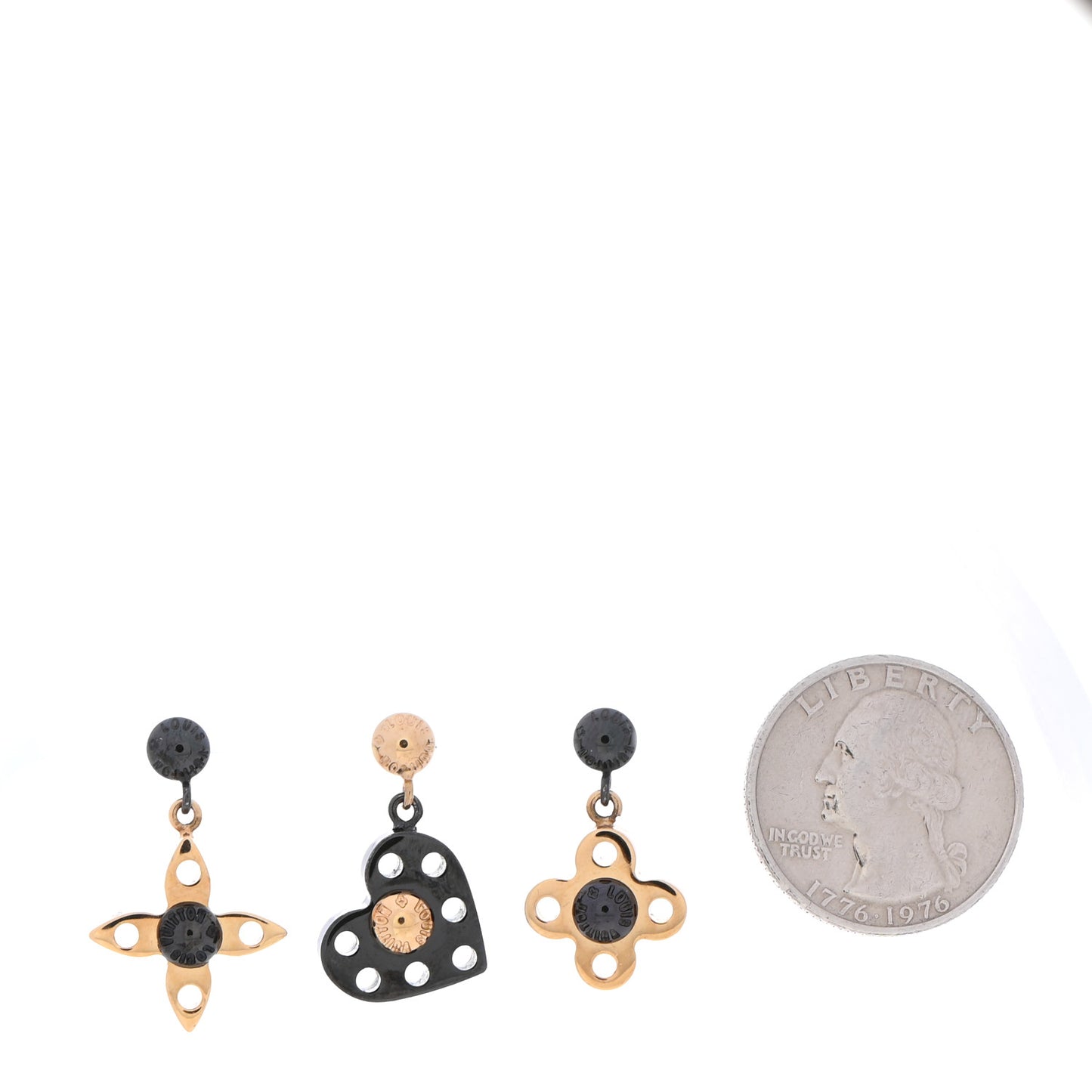 Crystal Love Letters Earrings GM Set of 3