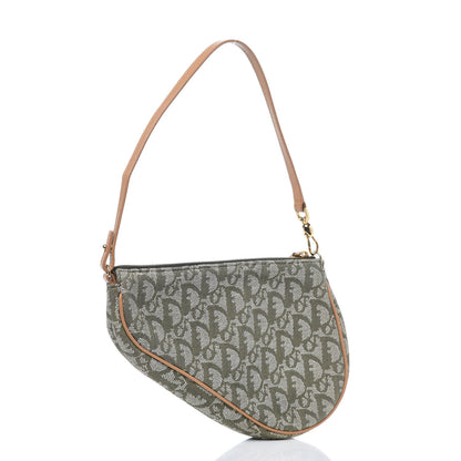 Christian Dior Monogram Mini Saddle Pochette Green 3 of 9