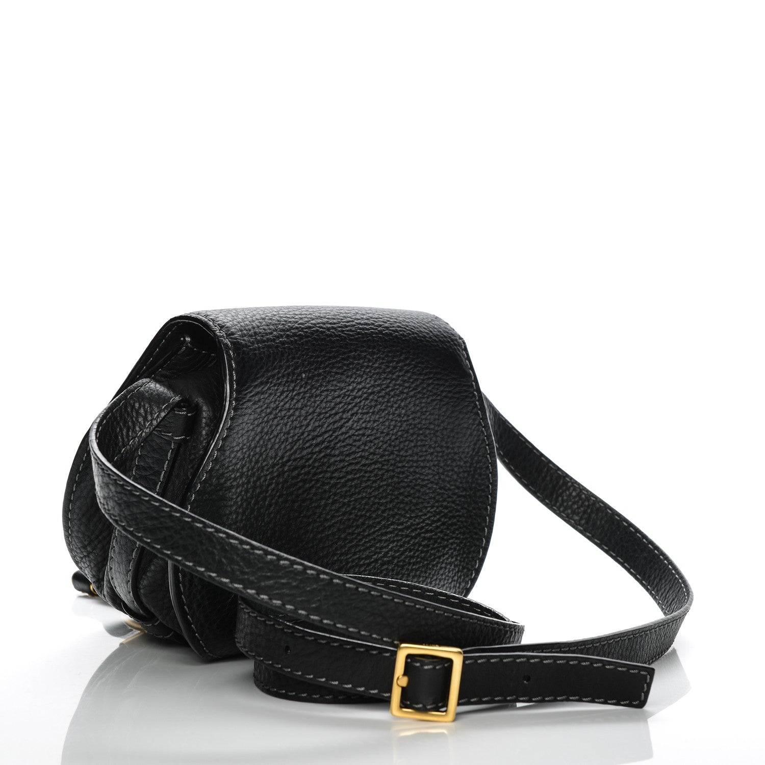 Chloe Calfskin Mini Marcie Round Crossbody Bag Black 3 of 7