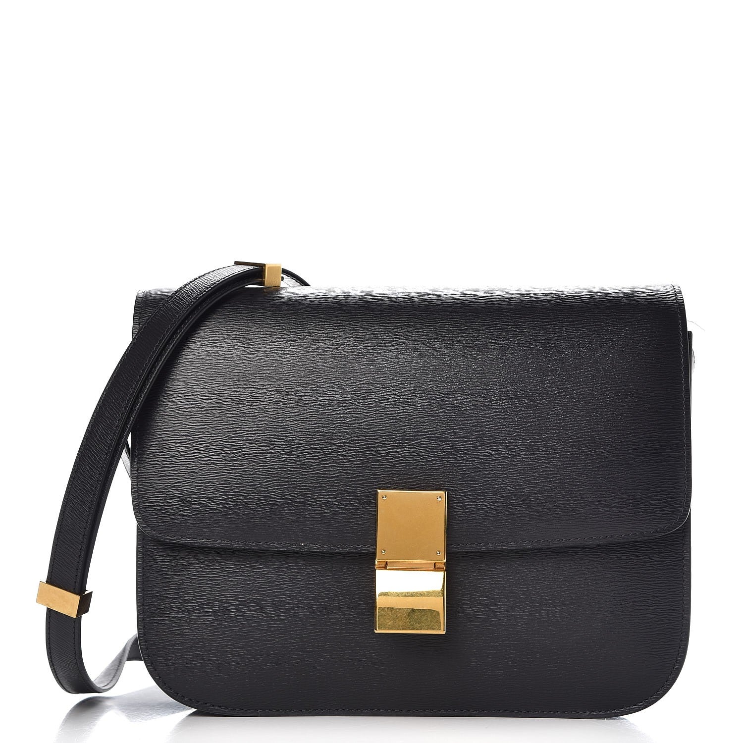 Celine Liege Calfskin Medium Classic Box Flap Bag Black 1 of 7