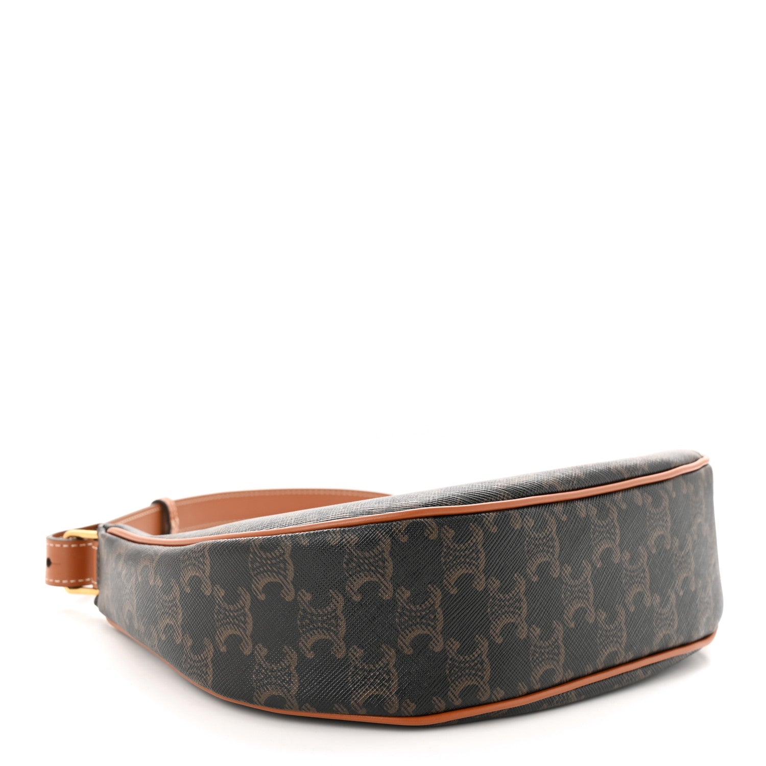 Celine Triomphe Canvas Calfskin Medium Strap Ava Triomphe Shoulder Bag Tan 4 of 12