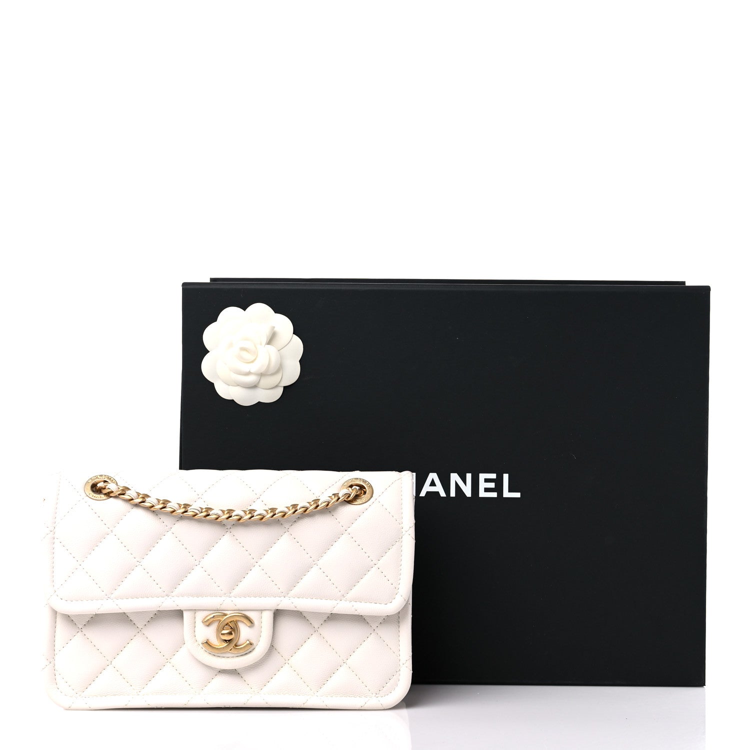 Chanel Caviar Quilted Medium Sweet Classic Flap White 12 of 12