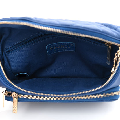 Chanel Caviar Quilted Business Affinity Waist Belt Bag Dark Blue 5 of 11