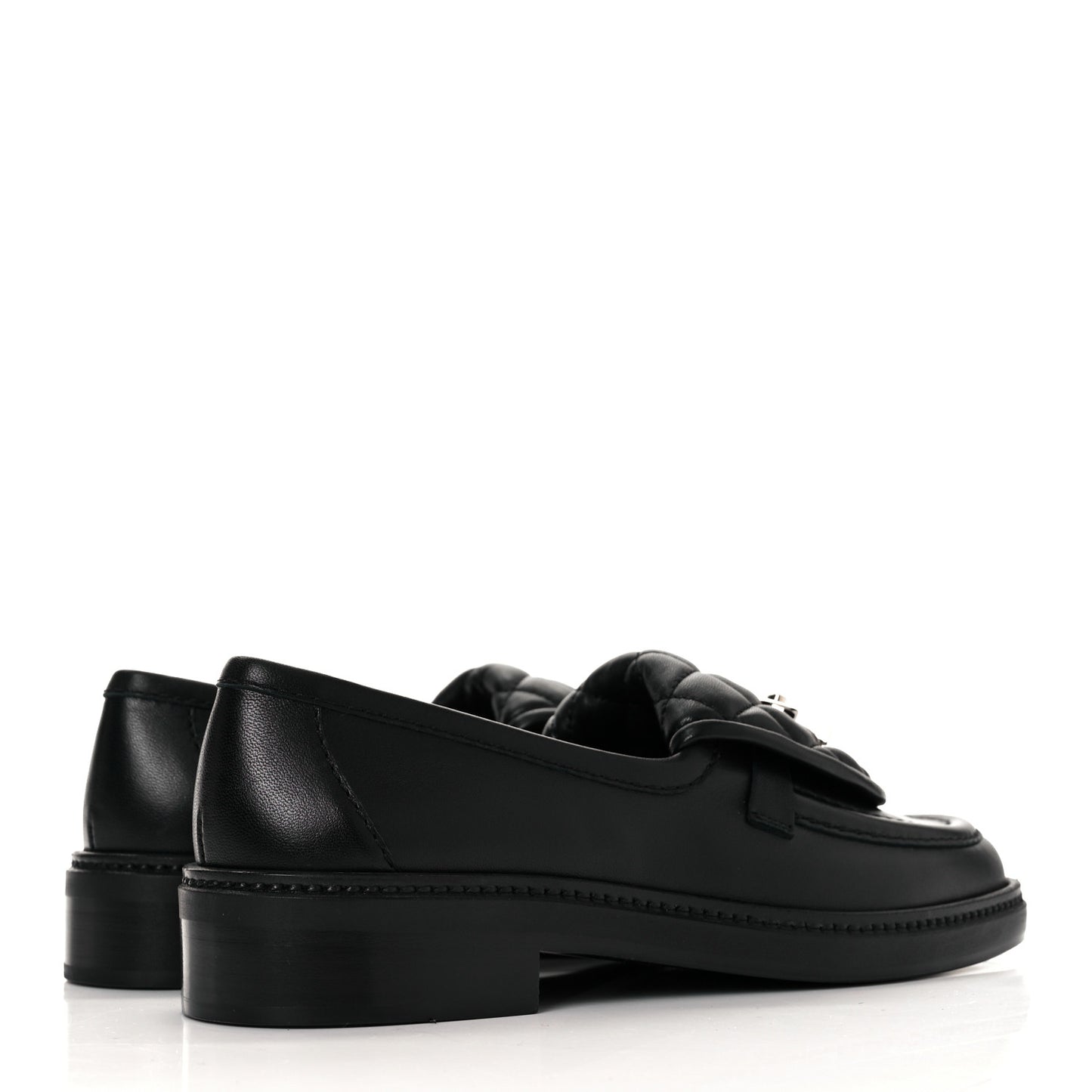 Lambskin Quilted CC Turnlock Loafers 36 Black