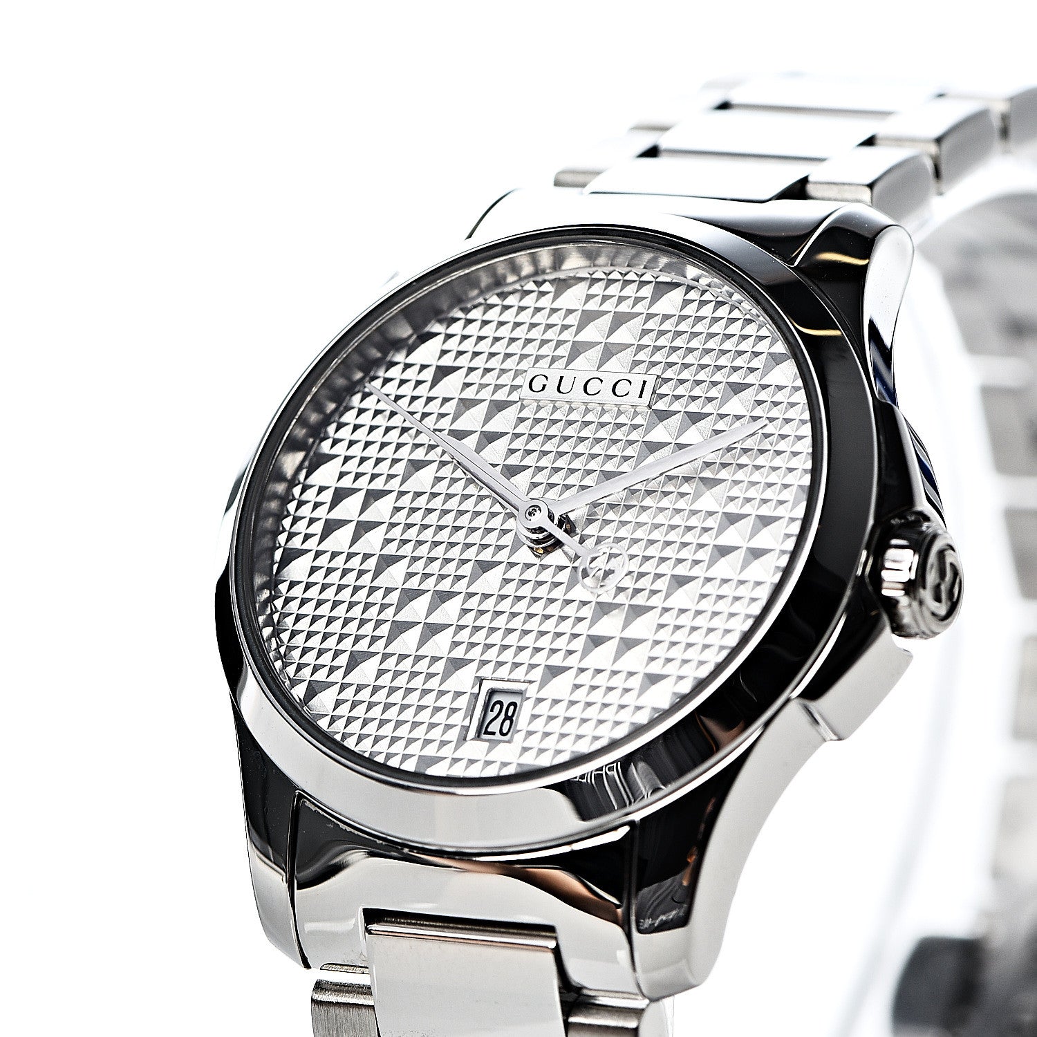 Gucci Stainless Steel 27mm G-Timeless Diamante Quartz Watch 8 of 9