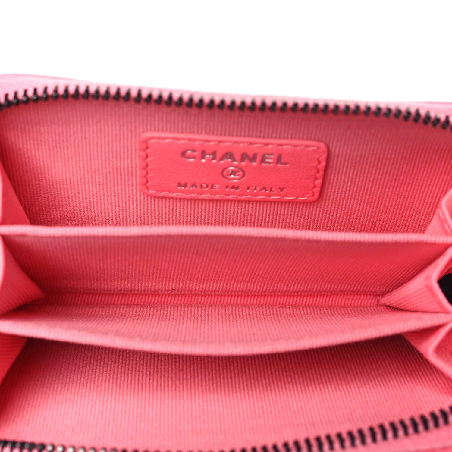 Chanel Lambskin Quilted Zip Around Coin Purse Pink 5 of 8
