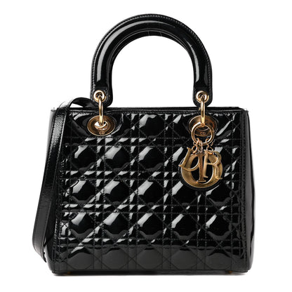 Christian Dior Patent Cannage Medium Lady Dior Black 1 of 6