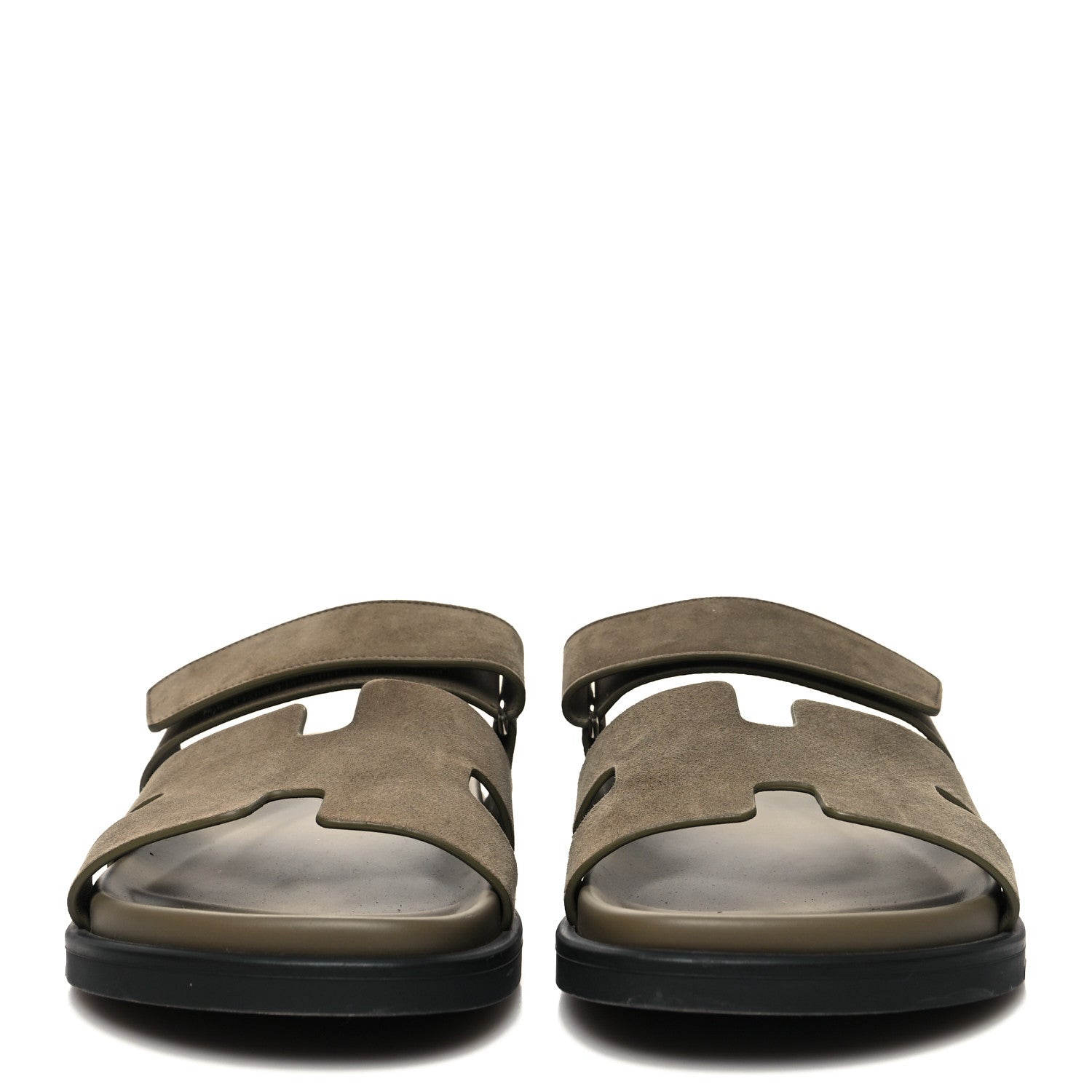 Hermes Suede Goatskin Mens Chypre Sandals 43 Vert Toundra 2 of 8