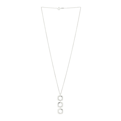 Tiffany Sterling Silver Cushion Square Link Pendant Necklace 2 of 5