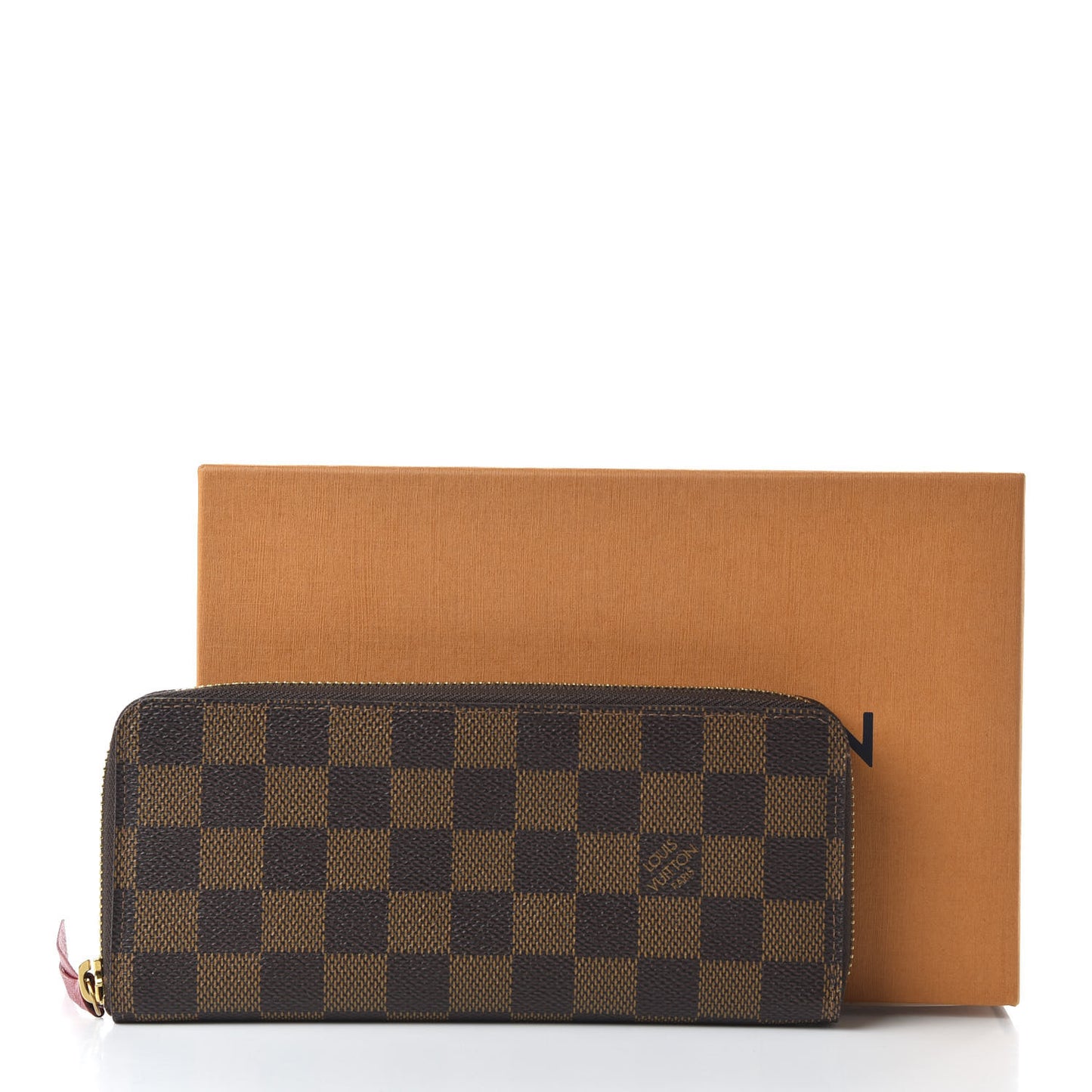 Damier Ebene Clemence Wallet Cherry